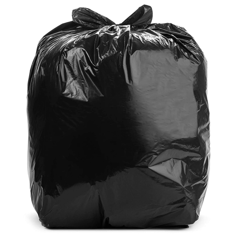 100 pack - USA 56 Gallon 1.5 MIL Black Heavy Duty Trash Bags 43" x 47"